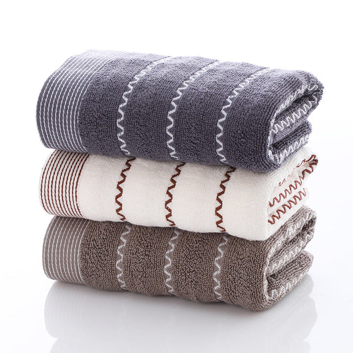 Ladies terry bath towel with modern stripes Kalsten