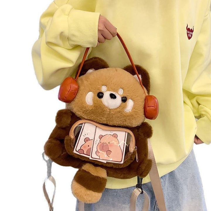 Plush Shoulder Bag in Bear Design Kalsten
