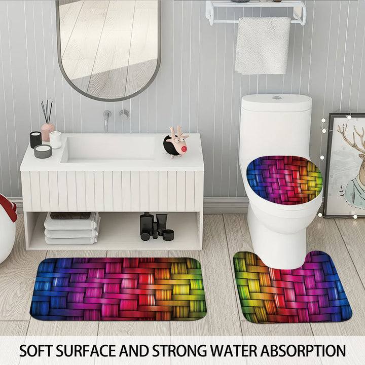 Digital Cube Pattern Bathroom Set Kalsten
