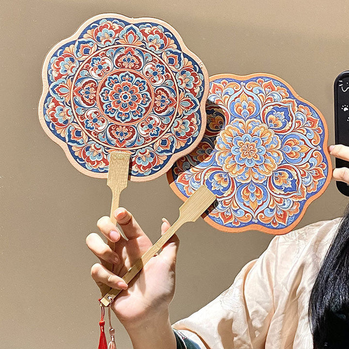 Handcrafted Fan Made of Bamboo and Paper Kalsten