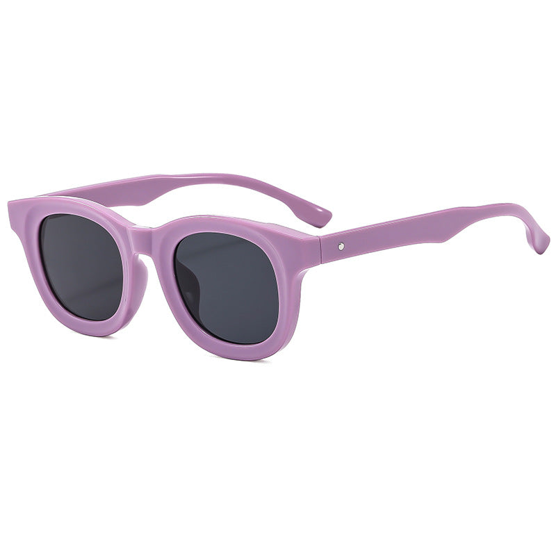 Women's Round Sunglasses with Stylish, Wide Plastic Frame Kalsten