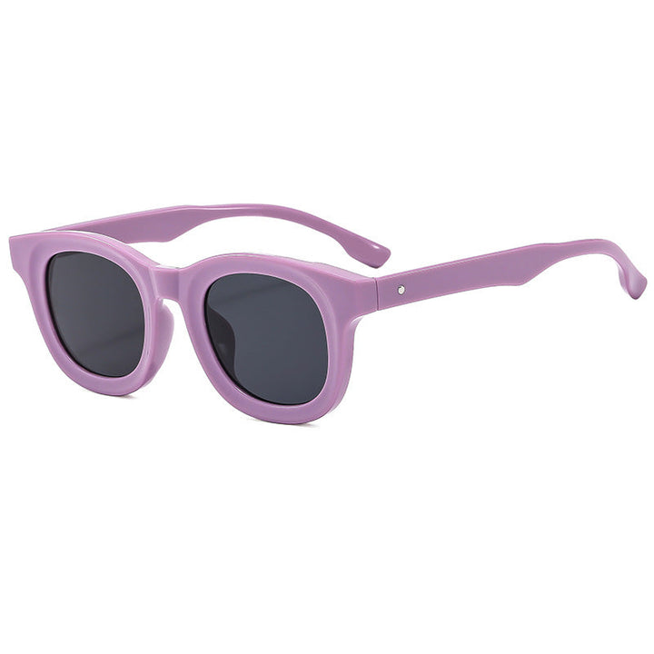 Women's Round Sunglasses with Stylish, Wide Plastic Frame Kalsten