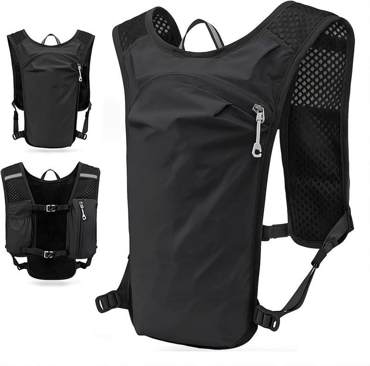 Sporty hydration backpack with mesh inserts and multiple compartments Kalsten