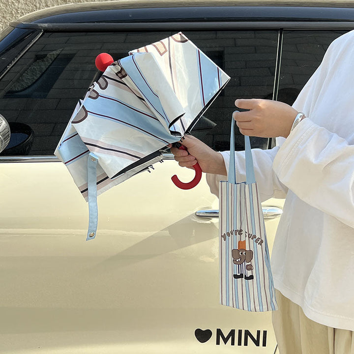Ladies practical folding umbrella with innovative drip design Kalsten