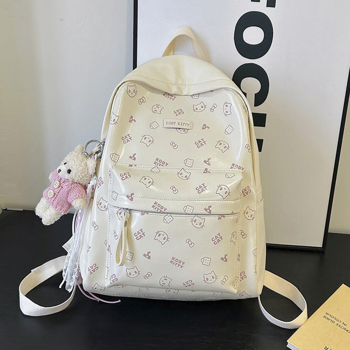 Cute Character Print School Backpack