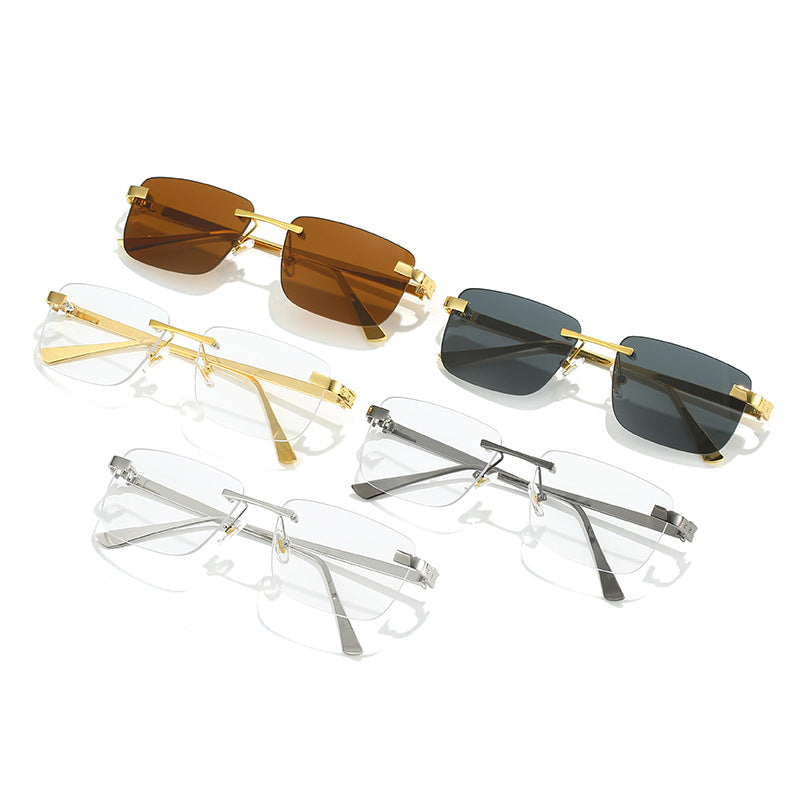 Women's fashionable half-rim glasses with elegant metal frame Kalsten