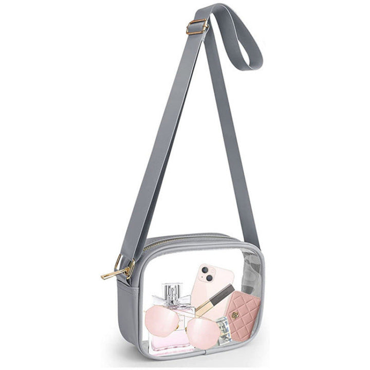 Practical shoulder bag with transparent inserts Kalsten