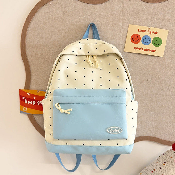 Polka Dot Patterned Backpack
