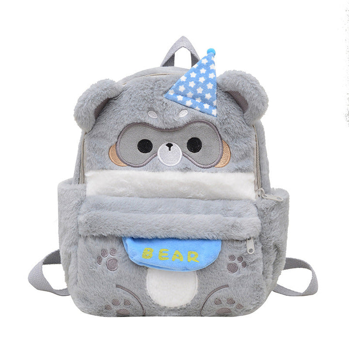 Plush backpack with cute bear motif Kalsten