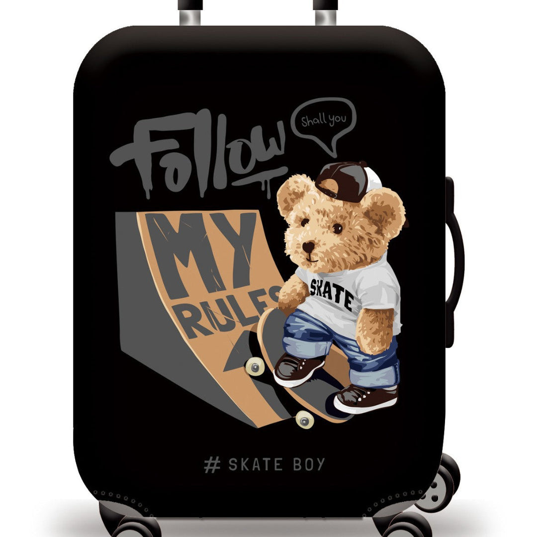 Unisex nan Kids Trolley Suitcase with cute teddy bear design, hard shell, telescopic handle and four swivel wheels Kalsten