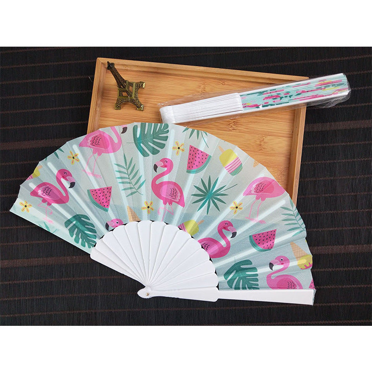 Ladies decorative fan with shimmering shell pattern Kalsten