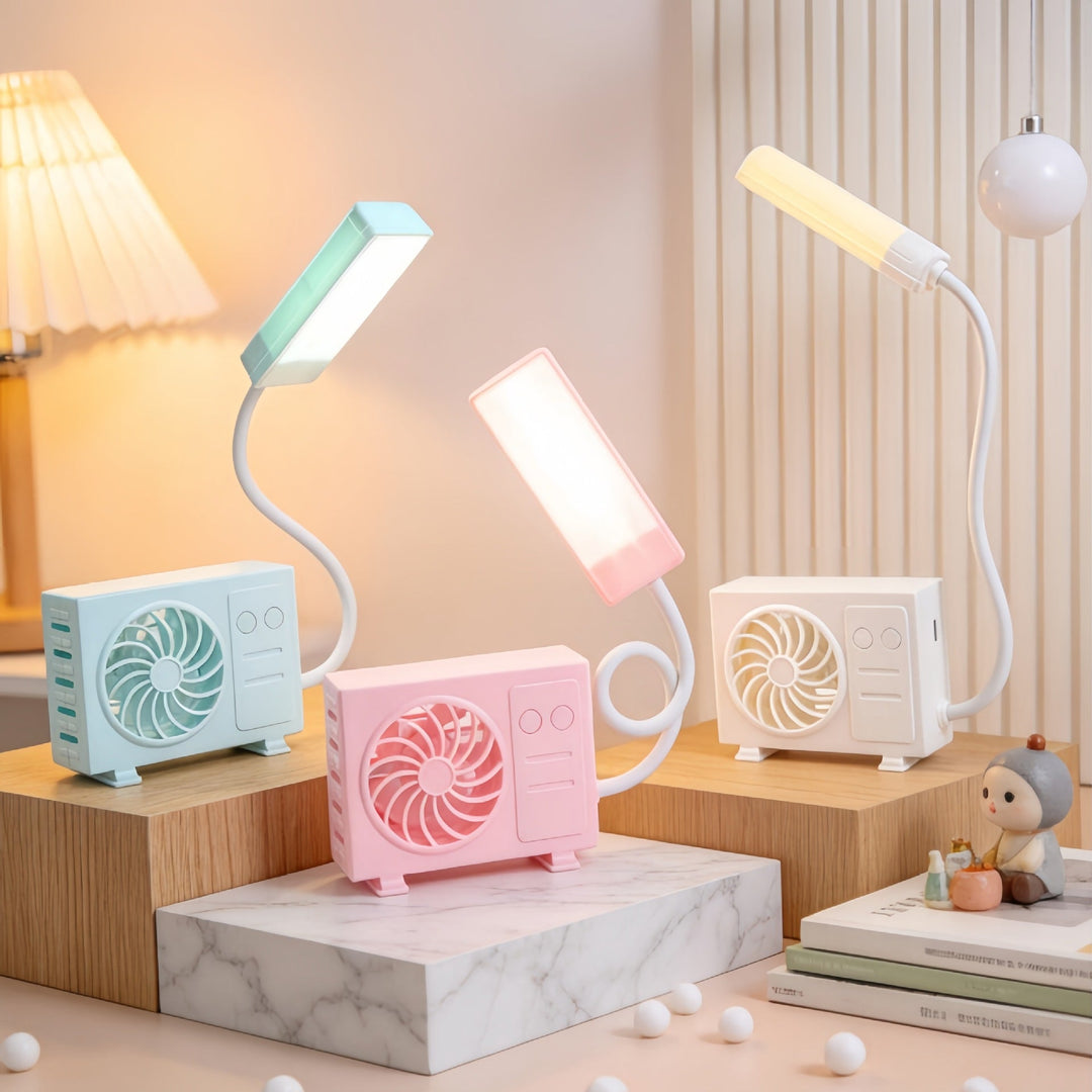 Women's multifunctional table lamp with integrated fan Kalsten