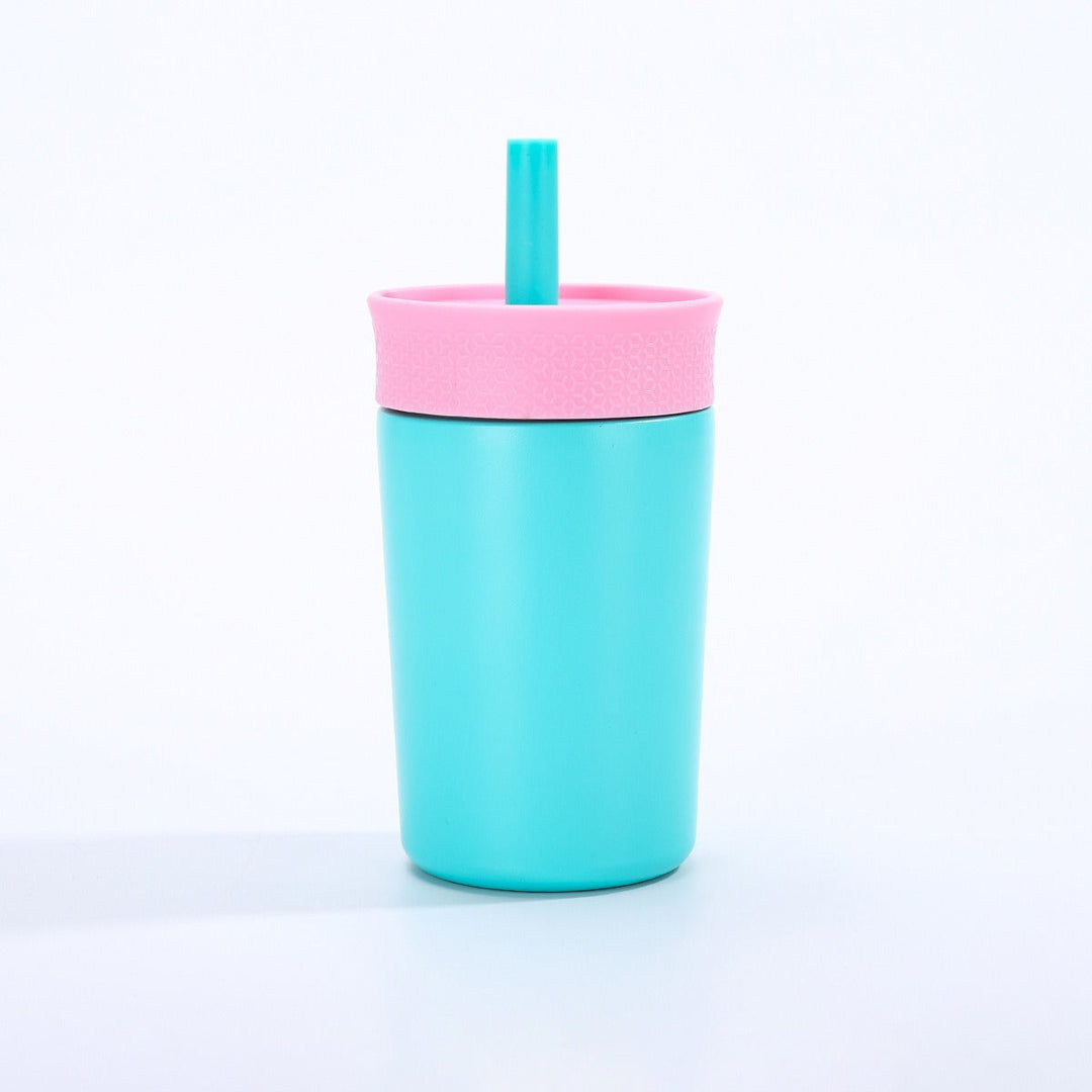 Women insulated coffee cup with integrated straw Kalsten