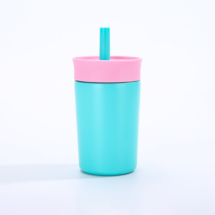 Women insulated coffee cup with integrated straw Kalsten