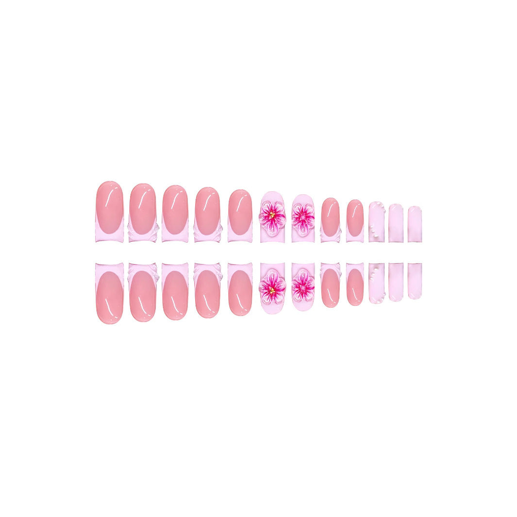 Decorative Floral Press-On Nail Extensions Kalsten
