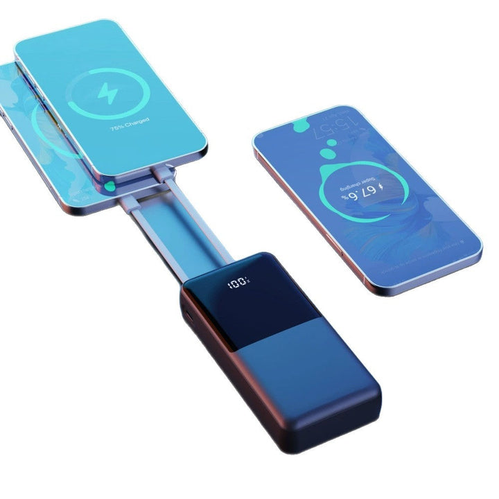 Portable power bank with integrated charging station and digital display Kalsten