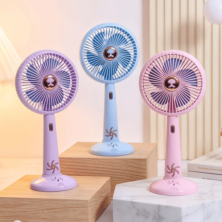 Cooling rechargeable handheld and tabletop fan with detachable base and USB charging Kalsten