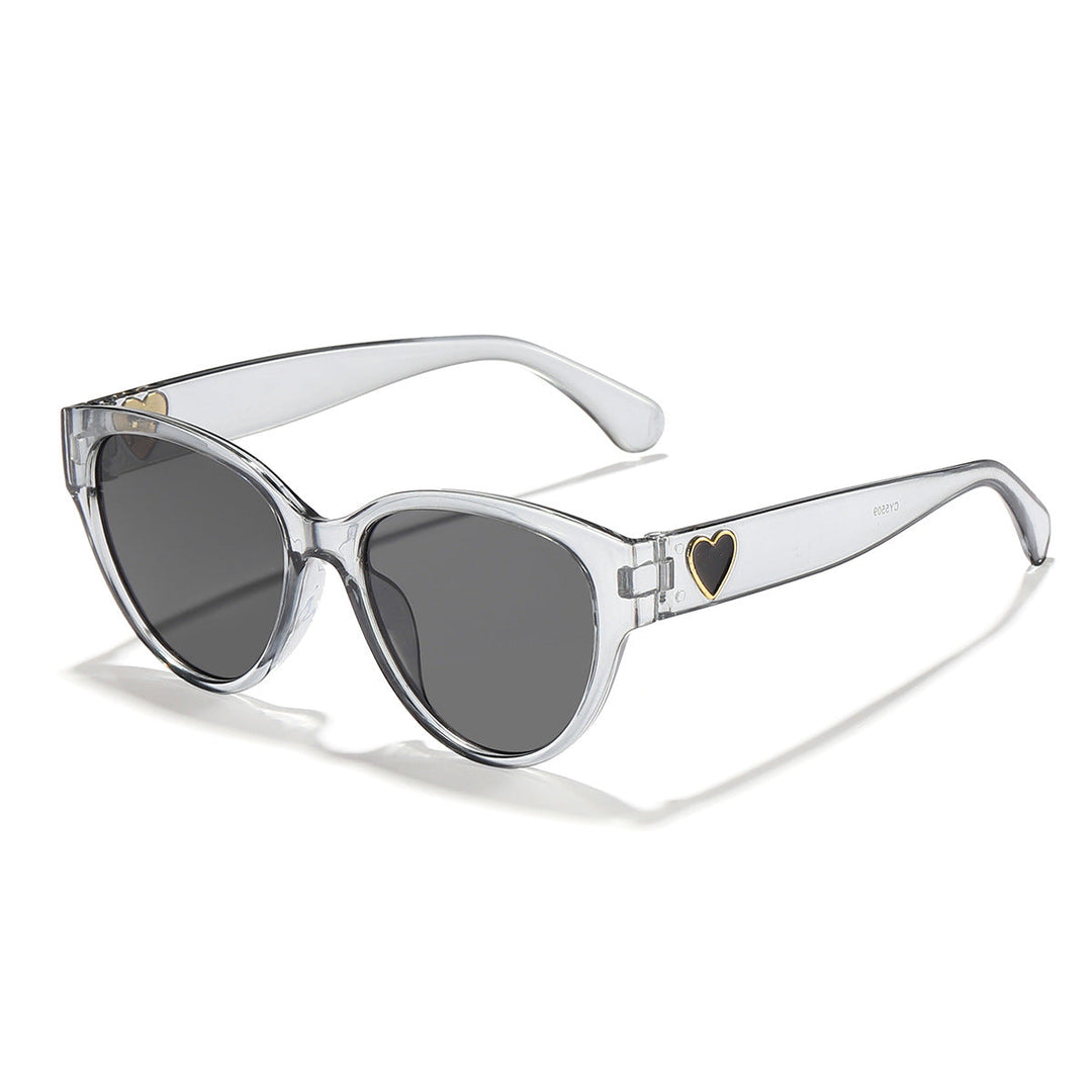 Ladies Cat-Eye Sunglasses with Heart-Shaped Detail and UV Protection Kalsten