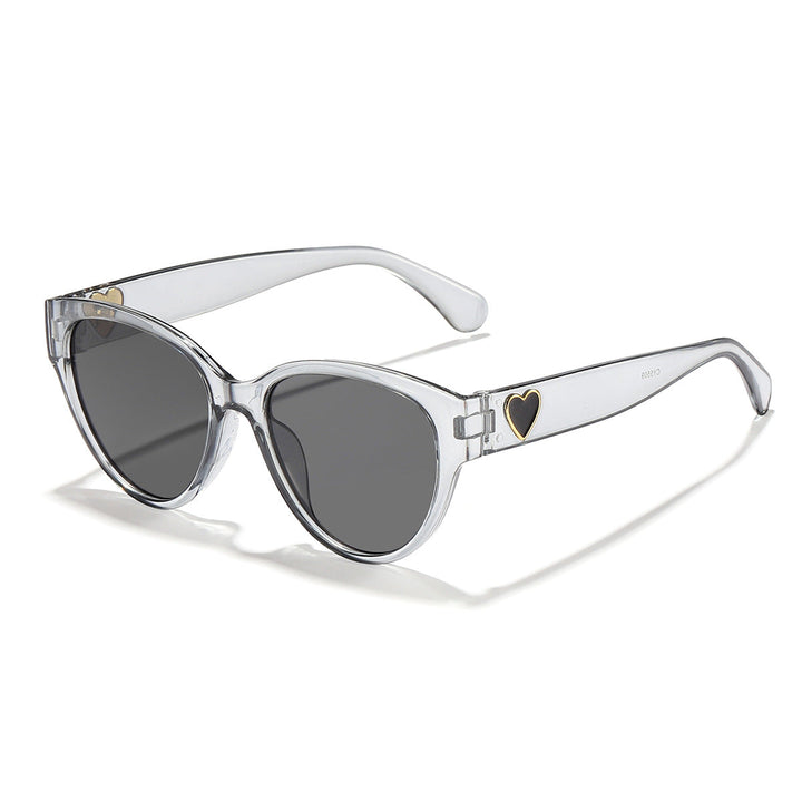 Ladies Cat-Eye Sunglasses with Heart-Shaped Detail and UV Protection Kalsten