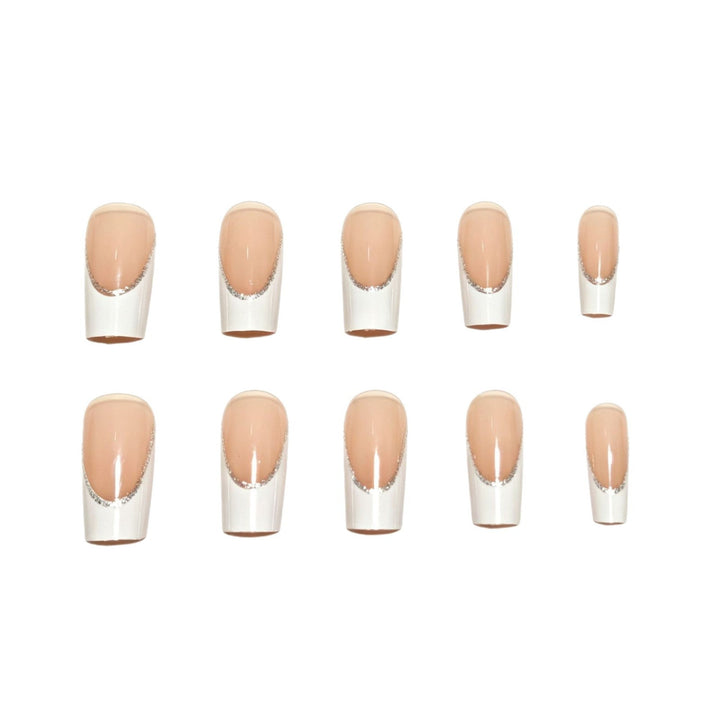 Elegant French Tip Nail Art Set Kalsten