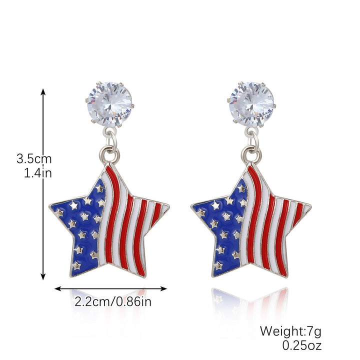 Unisex nan beaded patriotic keychain charm with MAGA letter cubes and enamel star pendant Kalsten