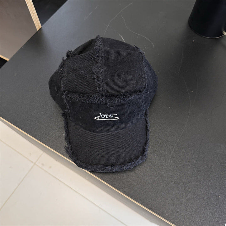 Men's Distressed Denim Snapback Cap Kalsten