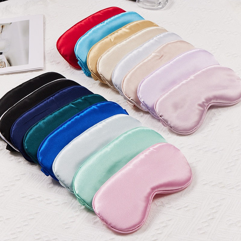 Women's ergonomic sleep mask made of satin-like material with contoured eye area Kalsten