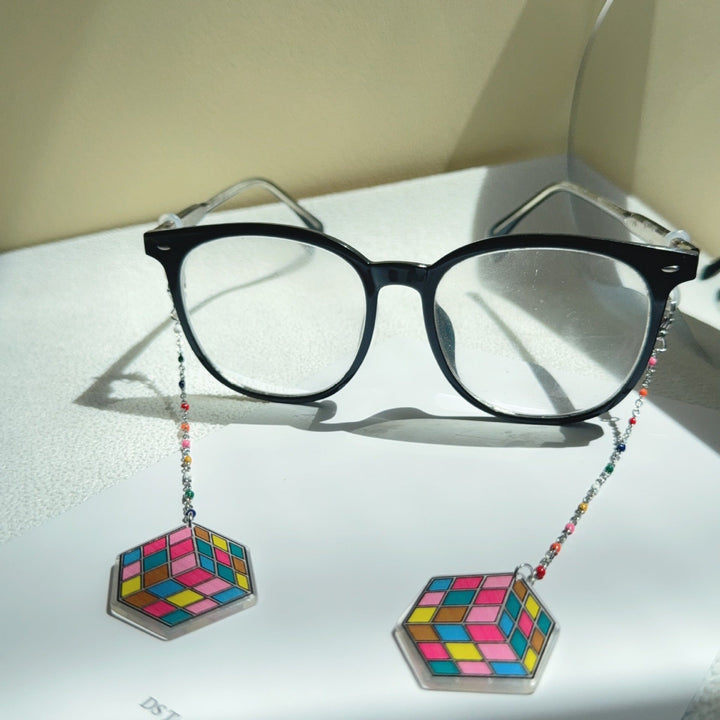 Colorful Rubik's Cube Dangle Earrings Kalsten
