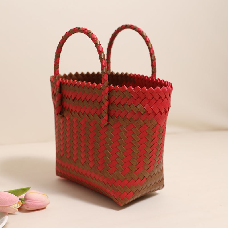 Braided Tote Bag in Rustic Design Kalsten