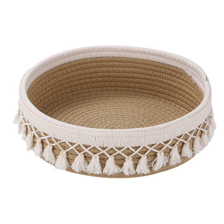 Women Decorative Storage Basket with Tassels Kalsten