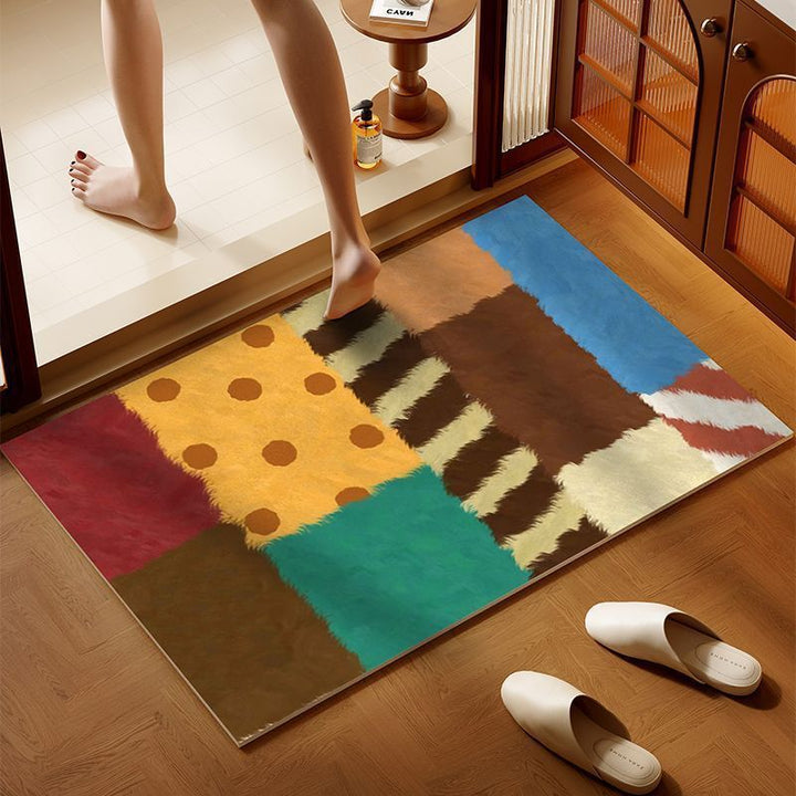 Colorful Patchwork Bath Mat Kalsten