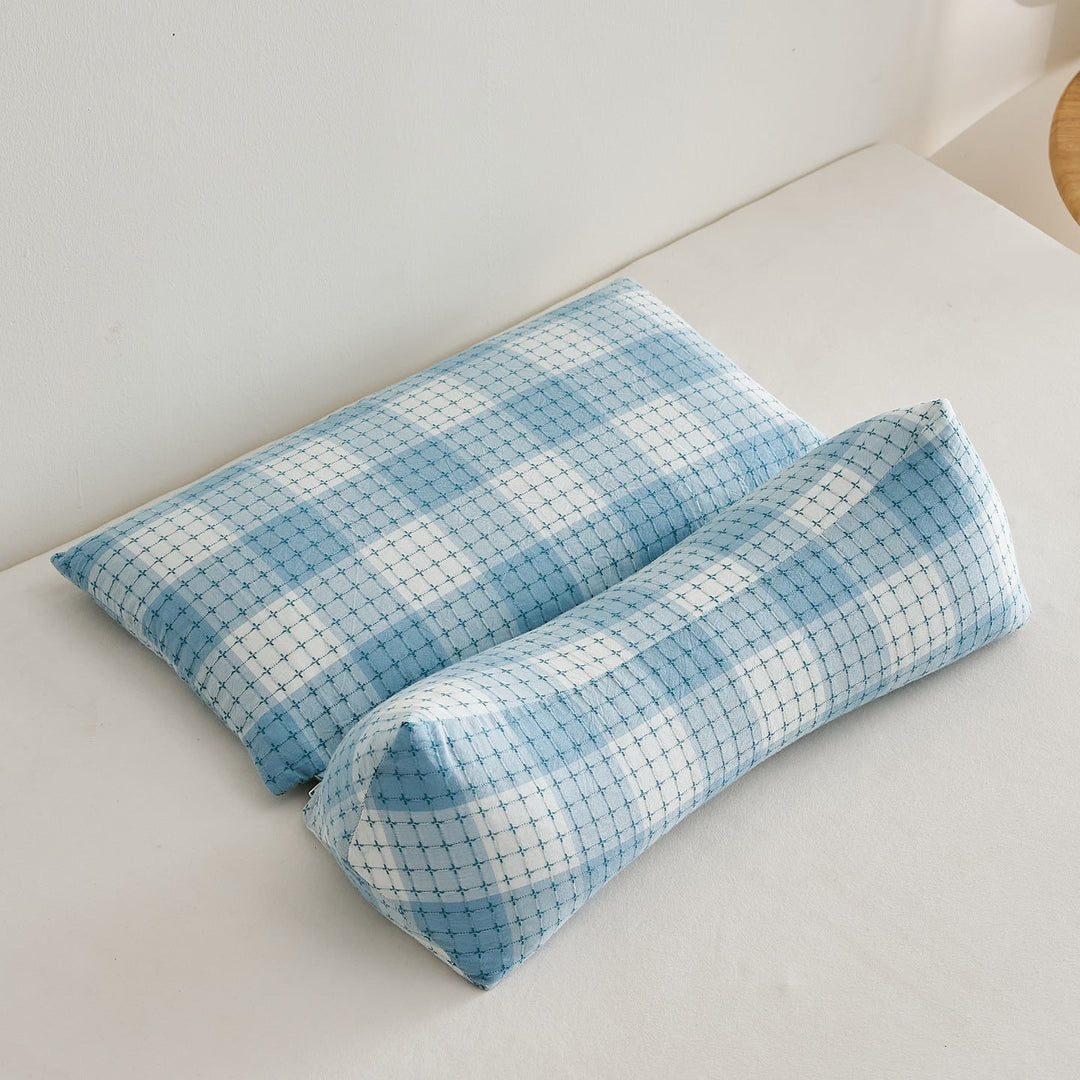 Ergonomic Pillow Set with Creative Grid Design Kalsten