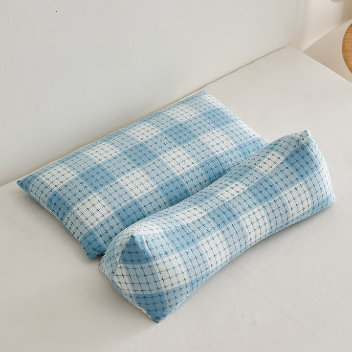 Ergonomic Pillow Set with Creative Grid Design Kalsten