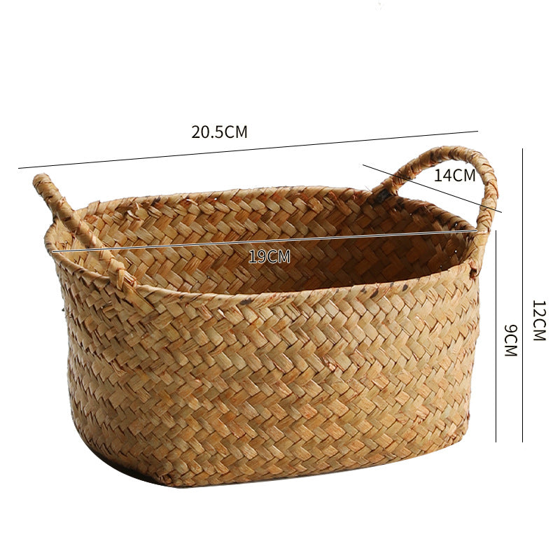Unisex Braided Storage Basket with Ergonomic Handles Kalsten