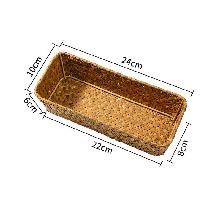 Rectangular Handwoven Storage Tray Kalsten