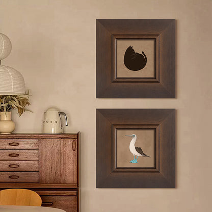 Framed Cat Silhouette Artwork