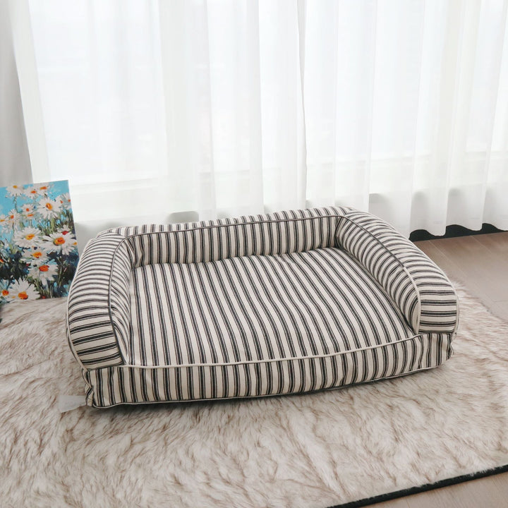 Striped Orthopedic dog Sofa