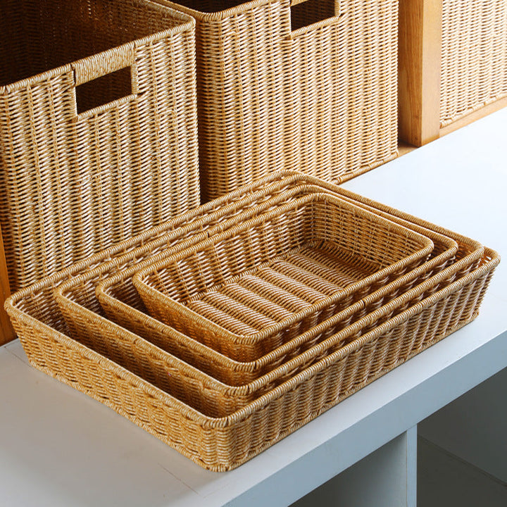 Handwoven Rectangular Storage Tray Kalsten