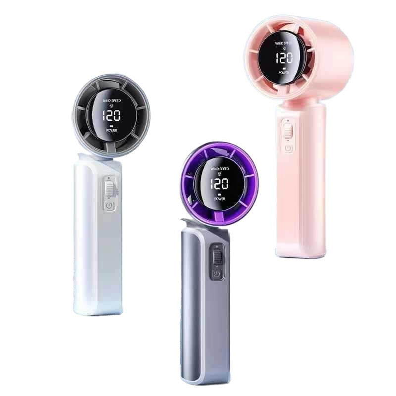 Cooling Portable Bladeless Mini Handheld Fan with Digital Speed Display Kalsten