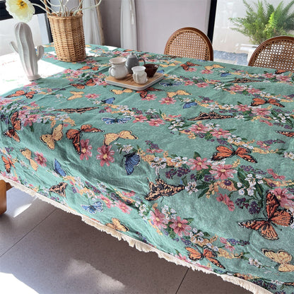 Elegant Floral Table Cover