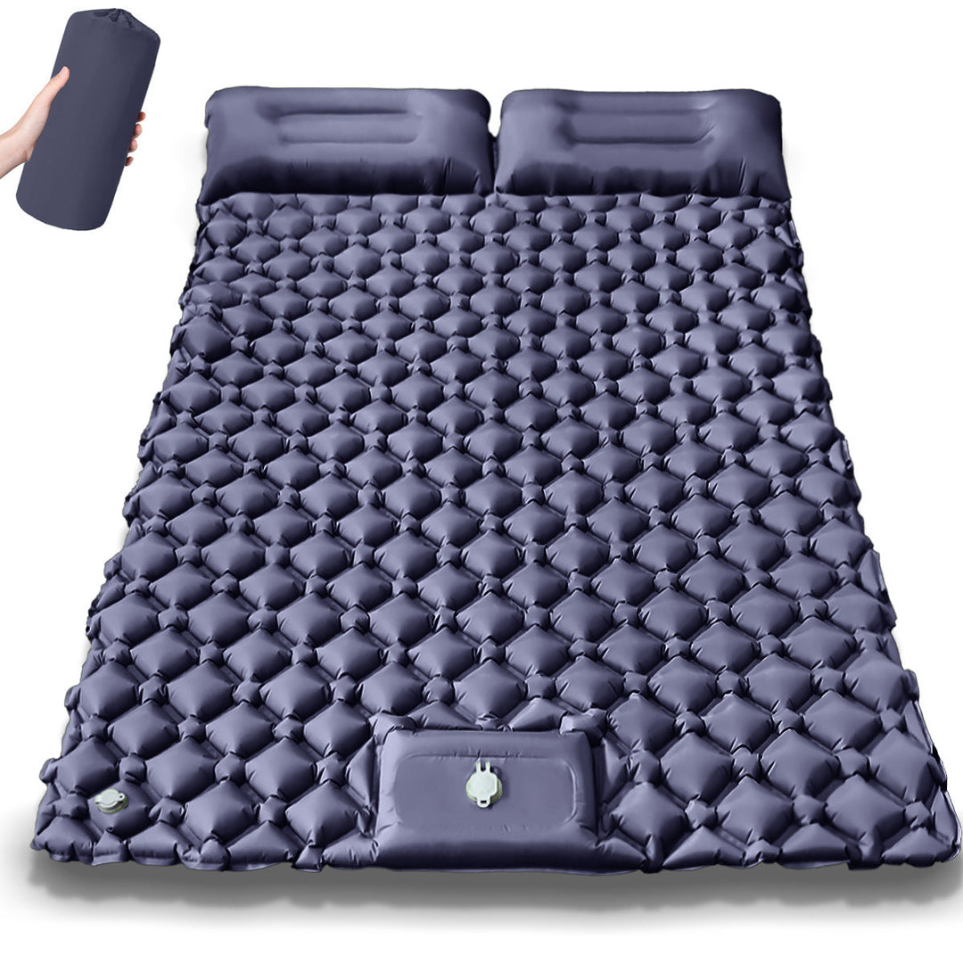 Comfortable double air mattress with integrated pillows Kalsten