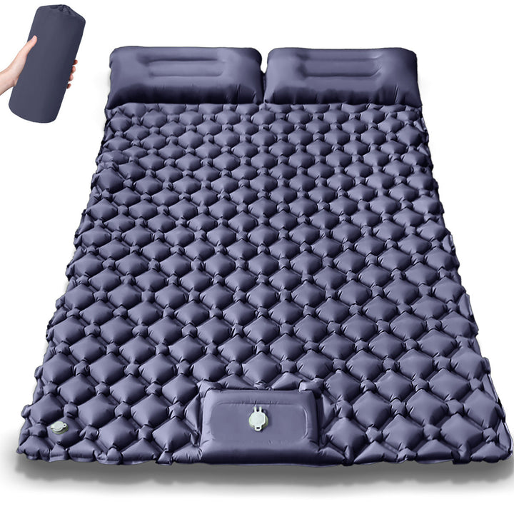 Comfortable double air mattress with integrated pillows Kalsten