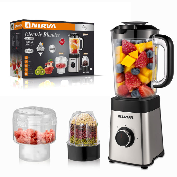 High-Power Multi-Functional Electric Blender with Chopper and Juicing Attachments Kalsten