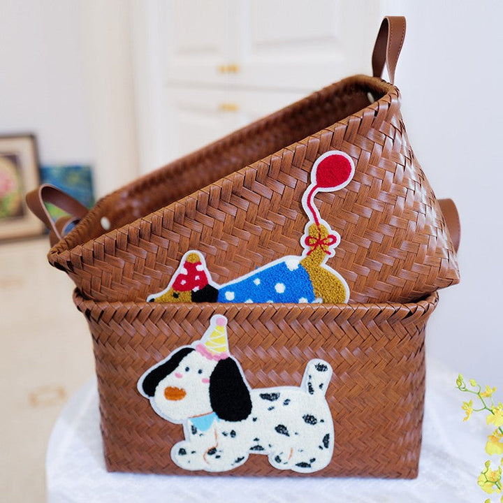 Playful storage basket with animal pattern Kalsten