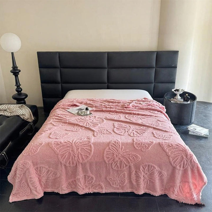 Women Plush Bedspread with Textured Design Kalsten