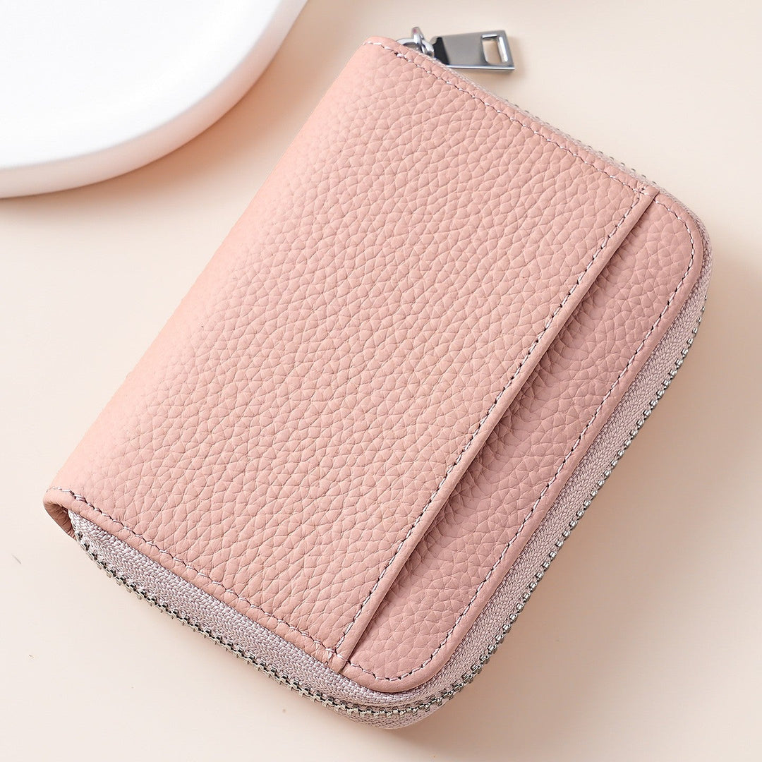 Multi-Functional Zippered Leather Wallet