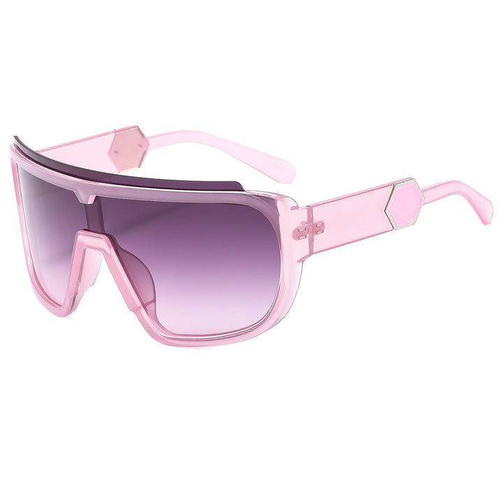 Women's sporty sunglasses with futuristic design and wide front Kalsten