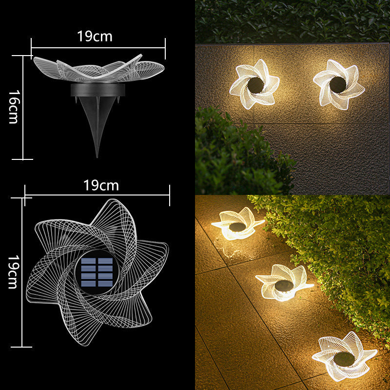 Decorative Solar Acrylic Petal Garden Stake LED Pathway Light Kalsten
