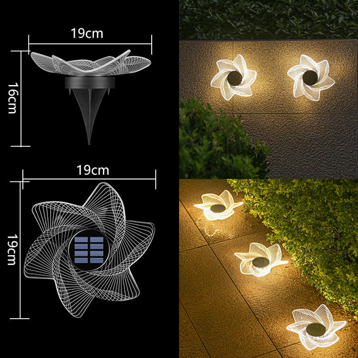 Decorative Solar Acrylic Petal Garden Stake LED Pathway Light Kalsten