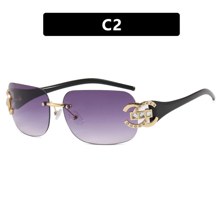 Women's fashionable sunglasses with luxurious geometric frame and protective UV filter Kalsten